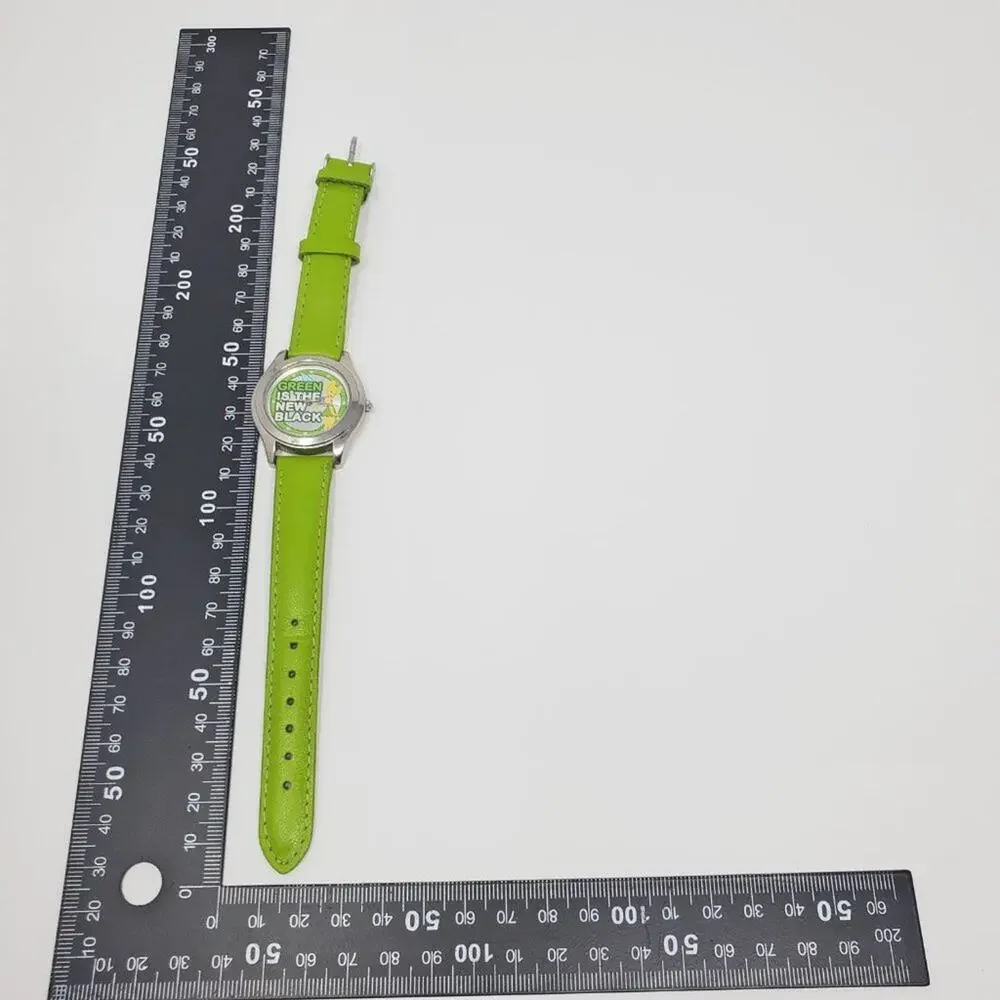 Disney Tinker Bell Green is the New Black Analog Watch